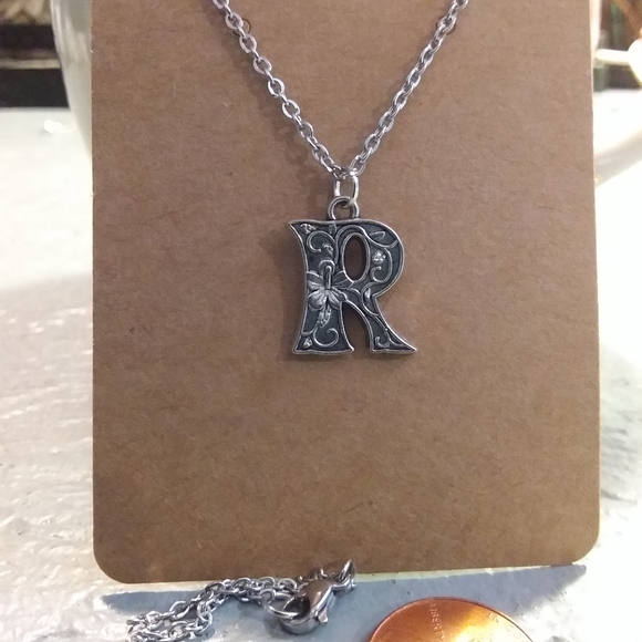 Initial "R" Necklace - Picture 2 of 2